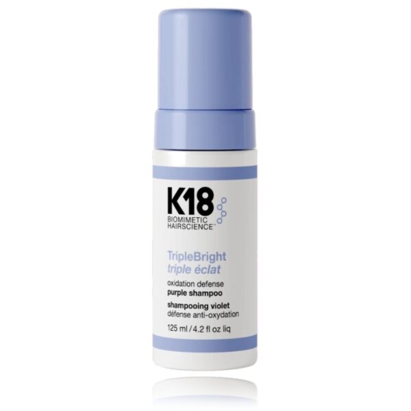 K18 TRIPLEBRIGHT nuo oksidacijos saugantis violetinis šampūnas 125 ml